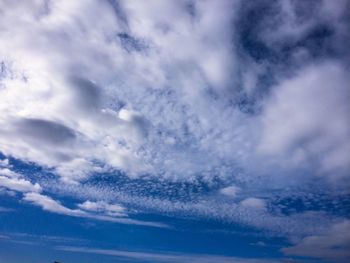 Low angle view of cloudy sky