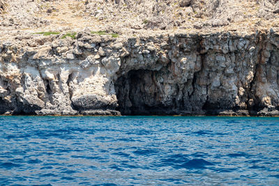 Rock formations in sea