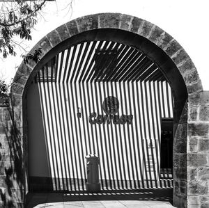 Low angle view of statue against building