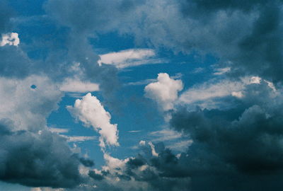 Low angle view of clouds in sky