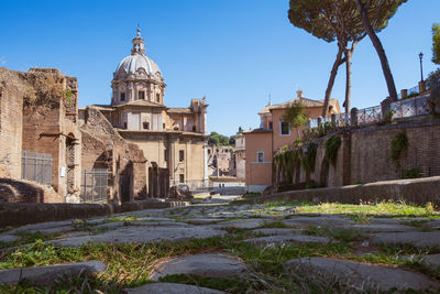 Panoramic view of old building against sky