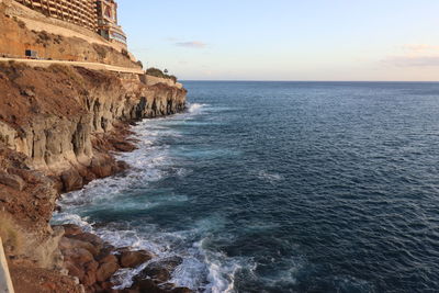 Scenic view of sea against sky spain