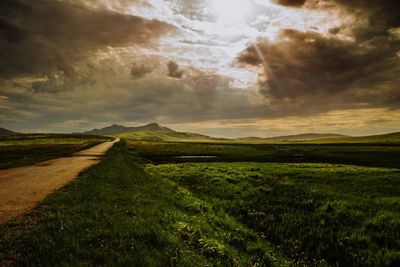 Scenic view of landscape against sky