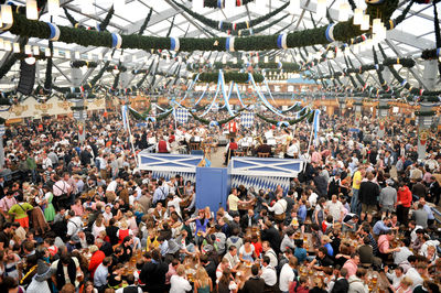 Beer festival with many visitors