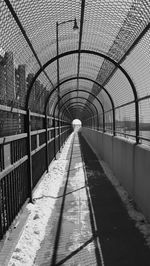 Footbridge in tunnel