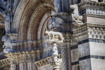 Low angle view of statue