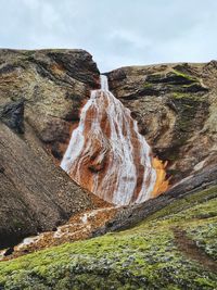 Scenic view of rock formations against sky
