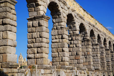 Low angle view of historical building against sky