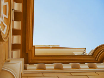 Low angle view of building against clear sky