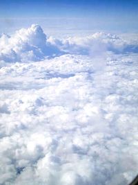 Cloudy sky above clouds