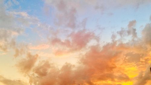 Low angle view of sky during sunset