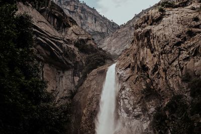 Scenic view of waterfall