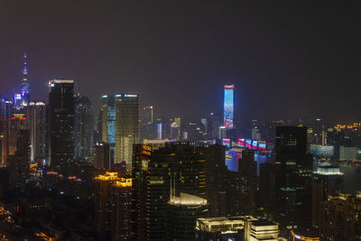 View of shanghai at night. vue de shanghai la nuit. 