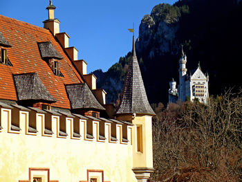 Low angle view of buildings against sky