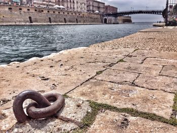 Mooring hook at harbor