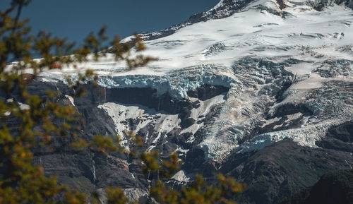 Scenic view of snowcapped mountains