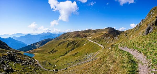 Panoramic view of mountains against sky