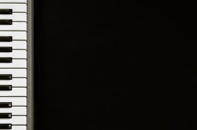 High angle view of black background