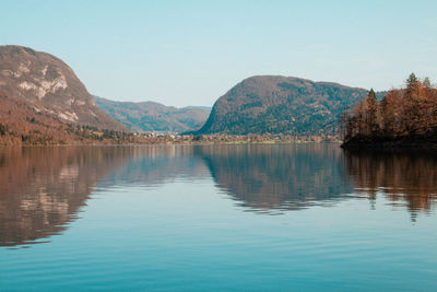 Lake bohinjska bistrica in slovenia
