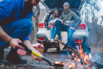 Group of people on the road