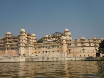 View of historic building against clear sky