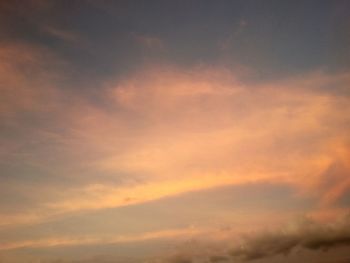 Low angle view of sky at sunset