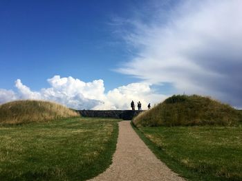 Scenic view of land against sky