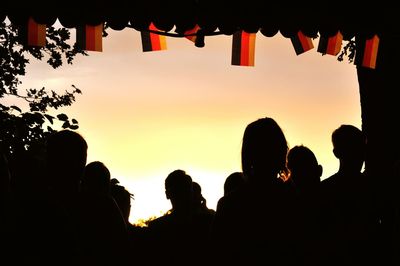 View of trees at sunset