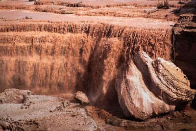 Panoramic view of rocks on land