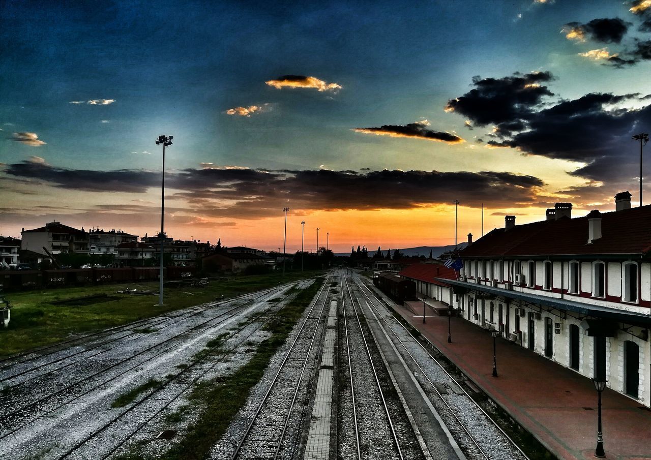 RAILROAD TRACKS AGAINST SKY