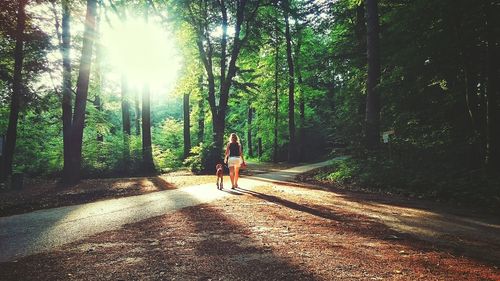 People walking on footpath