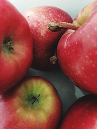 High angle view of apples