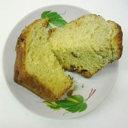 Close-up of bread in plate