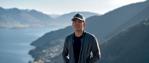 Portrait of young man standing outdoors