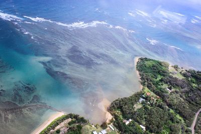 Aerial view of bay