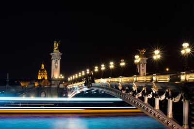 Light trails on city lit up at night