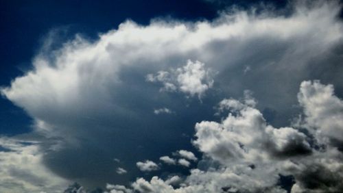Low angle view of clouds in sky