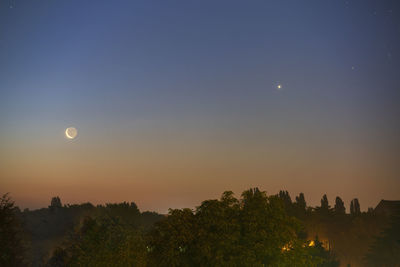 Scenic view of sky at night