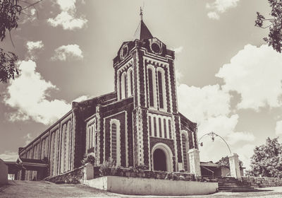 Low angle view of building against sky