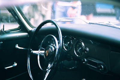 Close-up of vintage car