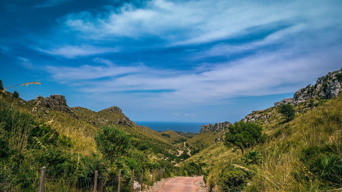 Scenic view of mountain against sky