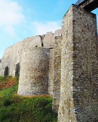 Low angle view of fort