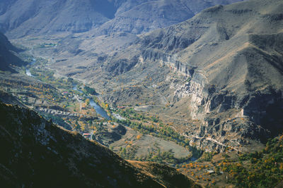 View to vardzia in georgia