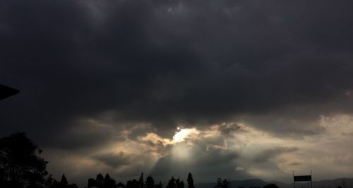 Low angle view of storm clouds in sky