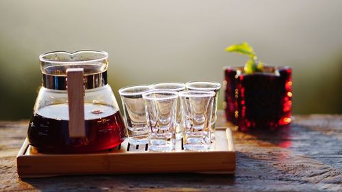 Close-up of drink on table