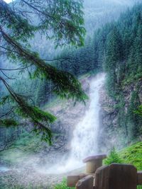 River flowing through rocks