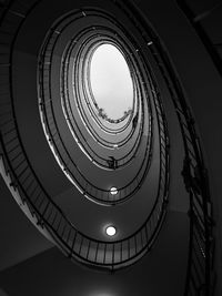 Low angle view of spiral staircase