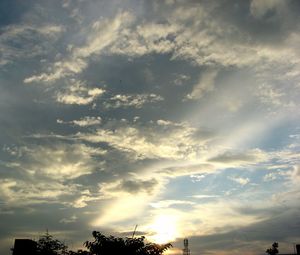 Low angle view of cloudy sky