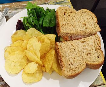 Close-up of served food