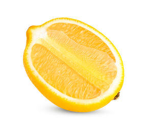 Close-up of orange slice against white background